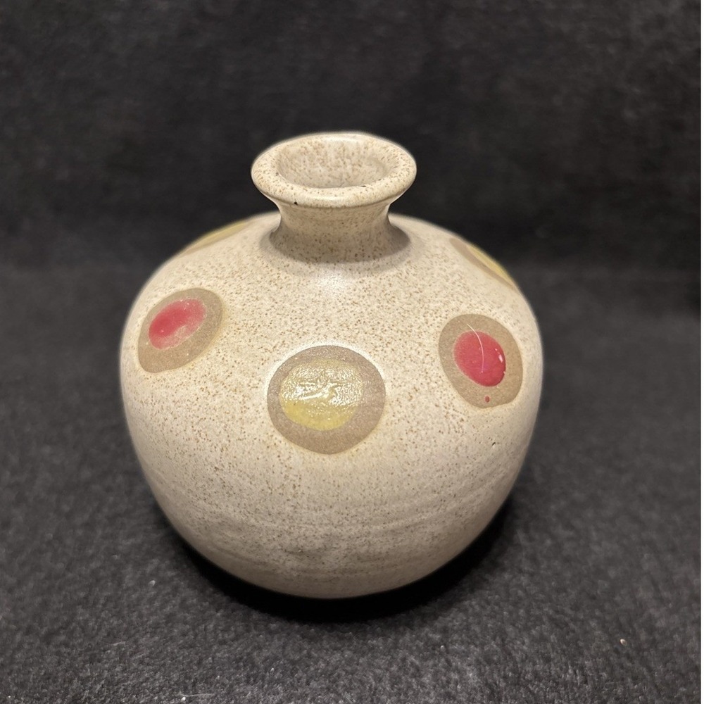 Mimatsu‎ Stoneware IKABANA Handmade Mini Bud Vase Made In Japan Hand Painted